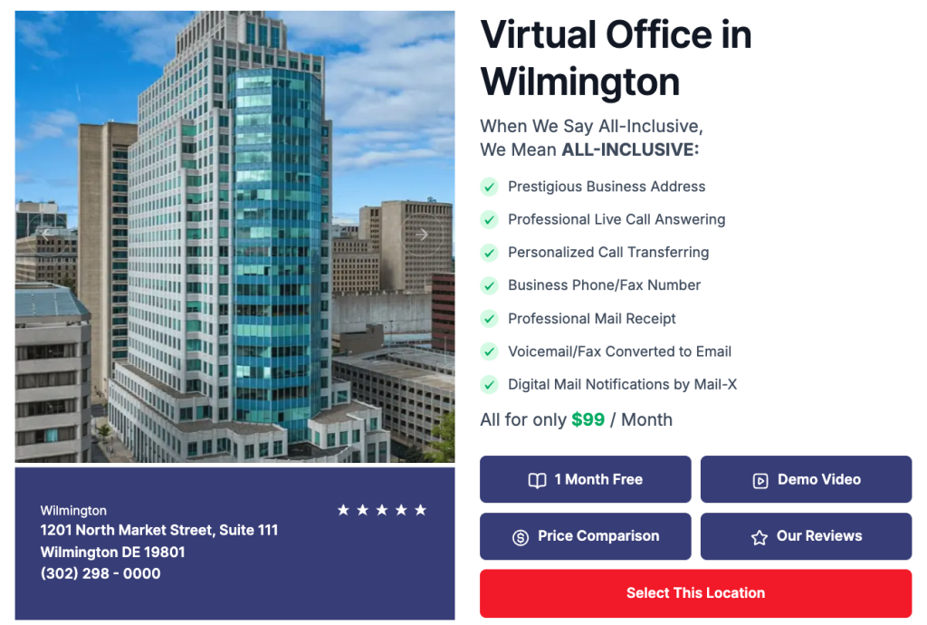 Virtual Office Space in Delaware